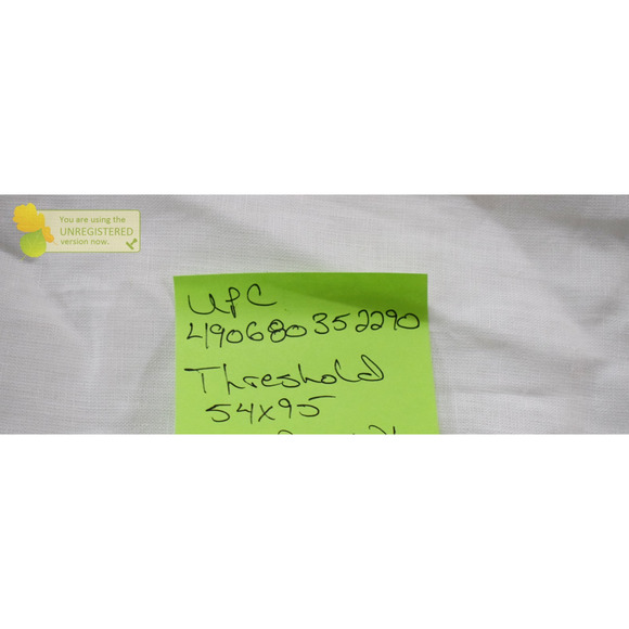 Threshold 54"x95" Light Filtering Linen Rod Pocket Window Curtain Panel White* - Picture 5 of 5